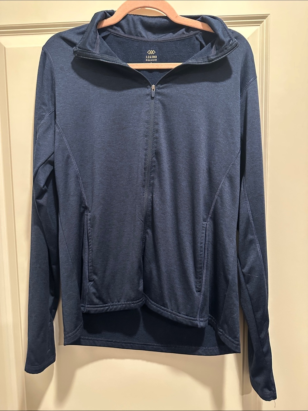 Women's Navy Zip-Front Jacket